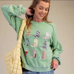 NWT Easel Boot Scootin’ Sweatshirt